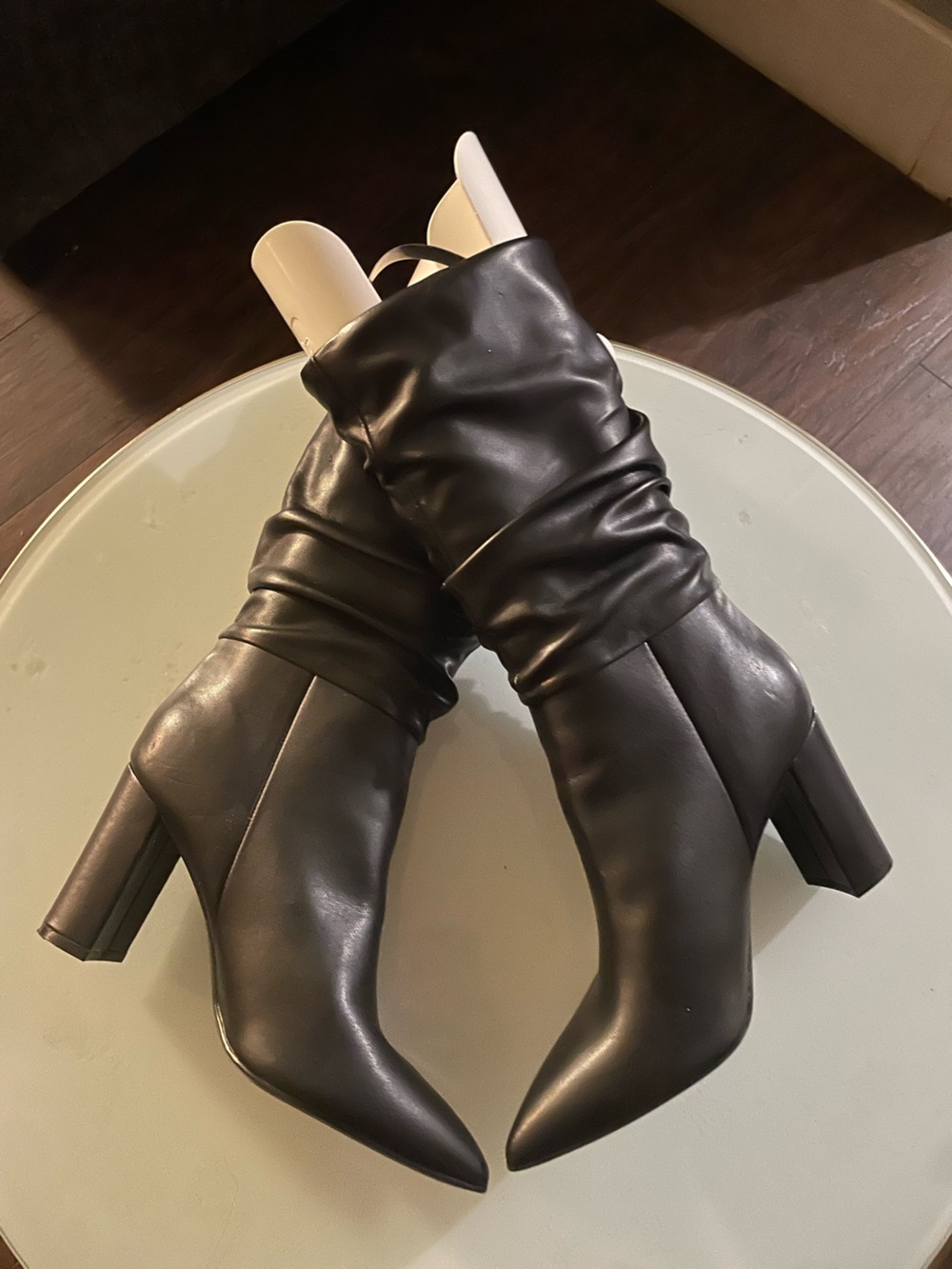Marc Fisher Black Pointed-Toe Slouch Mid-Calf Boots - Picture 6 of 6
